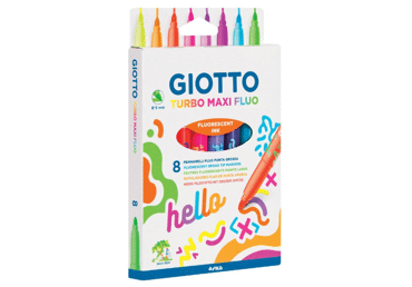 Flomāsteri GIOTTO Turbo maxi fluo 8gab.