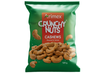 Grauzdēti Indijas rieksti sālīti ARIMEX 120g