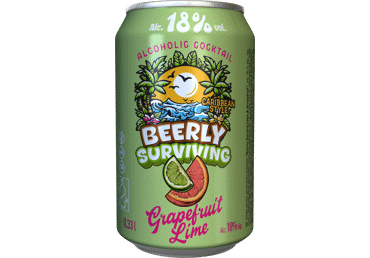 Alkoholiskais kokteilis BEERLY SURVIVING Grape fruit&Lime 18% 0,33L sk.D