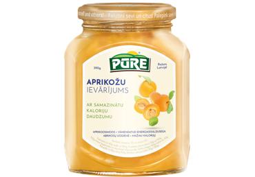Ievārījums PŪRE aprikožu mazkaloriju 390g