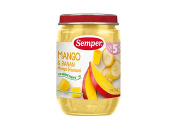 Biezenis SEMPER mango, banānu 6+ 190g