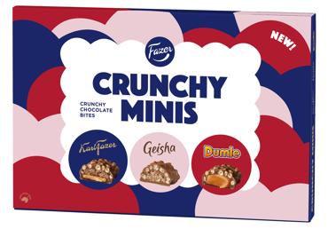 Šokolādes konfektes Crunchy Minis FAZER 148g