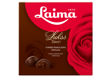 Konfekšu kaste LAIMA tumšās šokolādes trifeles 116g - 1