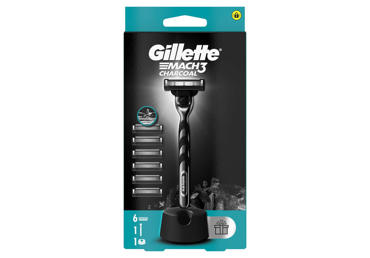 Skuveklis GILLETTE MACH 3 Charcoal+6kasetes  - 1