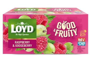 Augļu tēja LOYD aveņu un ērkšķogu 20x2,5g