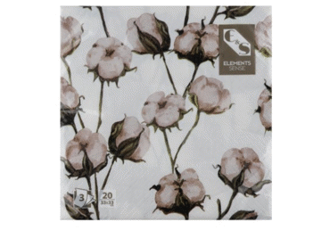Salvet.ELEMENTS kokv.ziedi 20gab.33x33cm