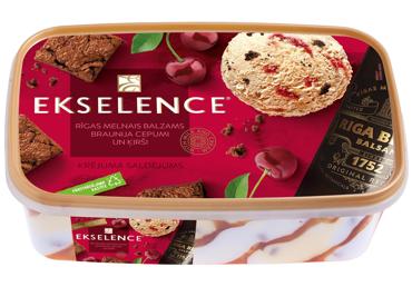 Saldējums EKSELENCE ķiršu balzams-braunijs 500g