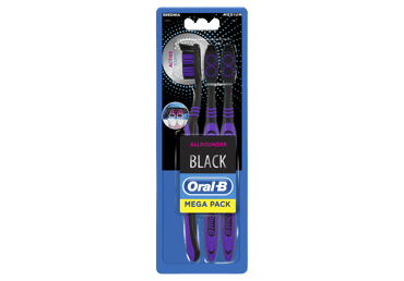 Zobu birste ORAL-B Allrounder Black, Medium, 3 gab.
