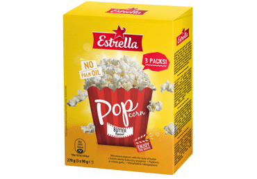 Popkorns ESTRELLA ar sviesta garšu 3x90g