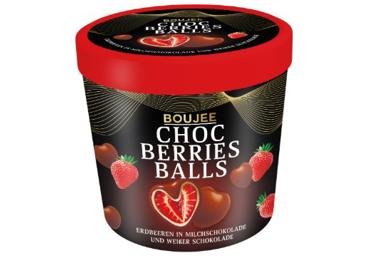 Saldētas zemenes piena un baltajā šokolādē BOUJEE 140g