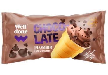 Saldējums WELL DONE ar šokolādes gabaliņiem 65g