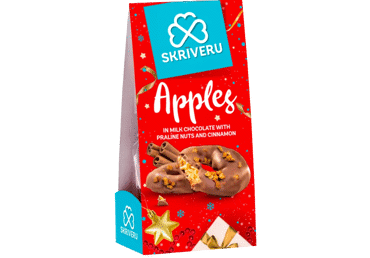 Āboli piena šokolādē ar pralinē riekstiem un kanēli 120g