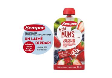 Biezenis SEMPER zemene-ābols-mellene 6+ 110g - 1