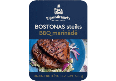 Cūkgaļas Bostonas steiks BBQ marinādē RĪGAS MIESNIEKS 500g