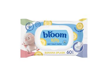 Mitrais tualetes papīrs bērniem BLOOM Banana 60gb.