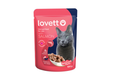 Kons.kaķu barība LOVETT ar lasi 100g
