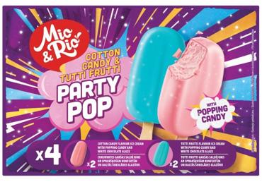 Saldējums ar sprakšķošām konfektēm MIO&RIO 4x45g