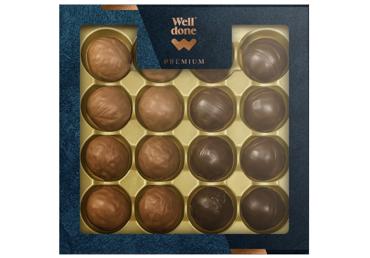 Šokolādes konfektes ar pistāciju pildījumu WELL DONE PREMIUM 185g