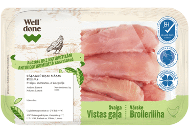 Cāļa krūtiņas mazās filejas bez antibiotikām WELL DONE 400g