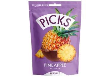 Liofilizēti ananasi kakao glaz.PICKS 90g