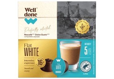 Kafijas kapsulas WELL DONE Flat White 16x11,7g