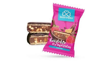 Šokolādes konfektes ar avenēm SKRĪVERU sver.