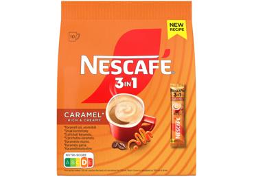 Šķīstošās kafijas dzēriens 3in1 NESCAFE Caramel 10x16g