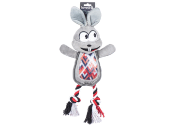 Plīša rotaļlieta suņiem ar virvi - 2