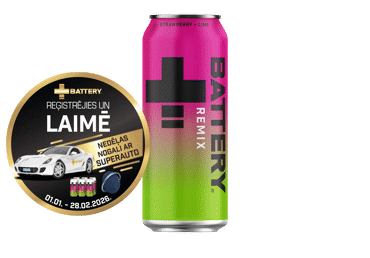 Enerģijas dzēriens BATTERY Zemeņu-Laims 0,5L D - 1