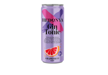 Alkoholisks kokteilis HEDONYA Gin&Tonic Grapefruit 5% 0,33L sk.D