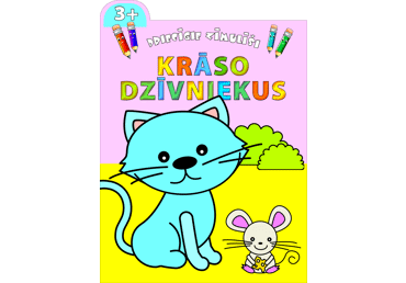 Krāsojamā grāmata Priecīgie zīmulīši 3+ Krāso dzīvniekus