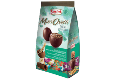 Tumšās šokolādes olas SORINI ar lazdu riekstu krēmu 250g