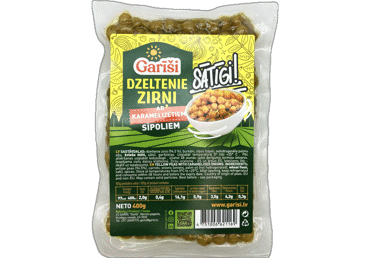 Zirņi dzeltenie ar karamelizētiem sīpoliem GARĪŠI 400g