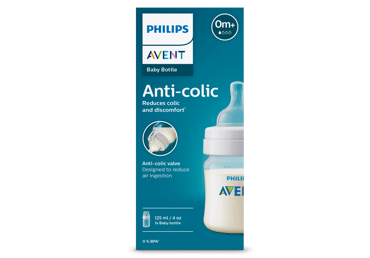Pretkoliku pudel.AVENT Natural 125ml 0m+
