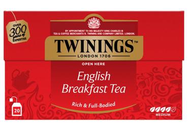 Melnā tēja TWININGS English Breakfast 20x2g