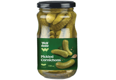 Marinēti gurķi WELL DONE 3-6cm 680g