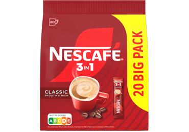 Šķīstošās kafijas dzēriens 3in1 NESCAFE Classic 20x16.5g - 1