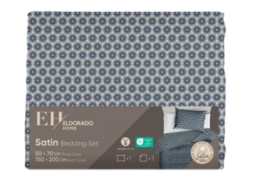 Satīna gultas  veļas komplekts 150x200/50x70cm