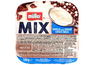 Jogurts MULLER Mix ar šokolādes bumbiņām 130g - 1