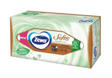 Kosmētiskās salvetes ZEWA Softis Natural Soft 4k.80gab.