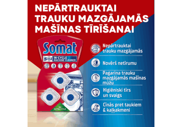 Trauku mazgājamās mašīnas tīrīšanas līdzeklis SOMAT 3 m.r. - 2