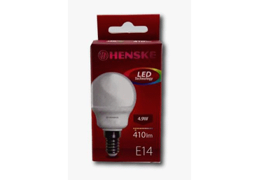 LED spuldze G45 E14 4,9W 430lm HENSKE