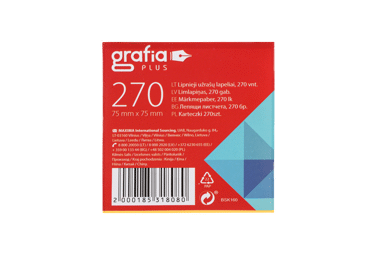 Līmlapiņas GRAFIA PLUS 270gab. 75x75mm