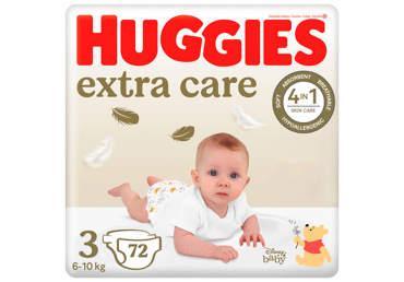 Autiņbikītes HUGGIES Extra Care S3 6-10kg 72gb