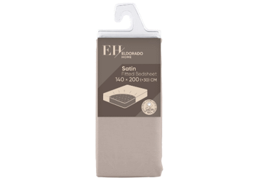 Satīna palags ar gumiju 140x200+30cm bēšs
