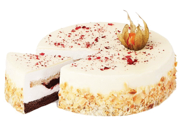 Torte Biezpiena ar ķiršiem PELLIJA 1kg - 2