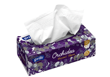 Kosmētiskās salvetes GRITE Orchidea 3k 100 slāņi